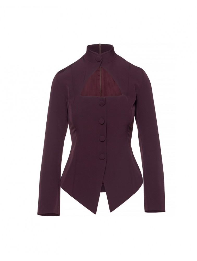 MIX AND MATCH Dionne Blazer Top Bordeaux Μπορντώ Τοπ